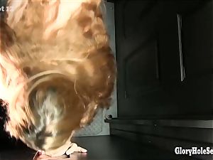 Different gloryhole femmes in the gloryhole throating