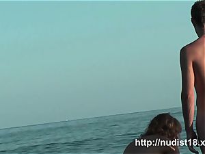 killer nymph spy at beach ultra-cute bum naturist shots